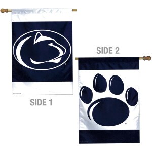 flag 2-sided Penn State Athletic Logo, paw print